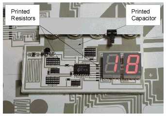 Printed Thermometer Circuit with Interdigitated Capacitor